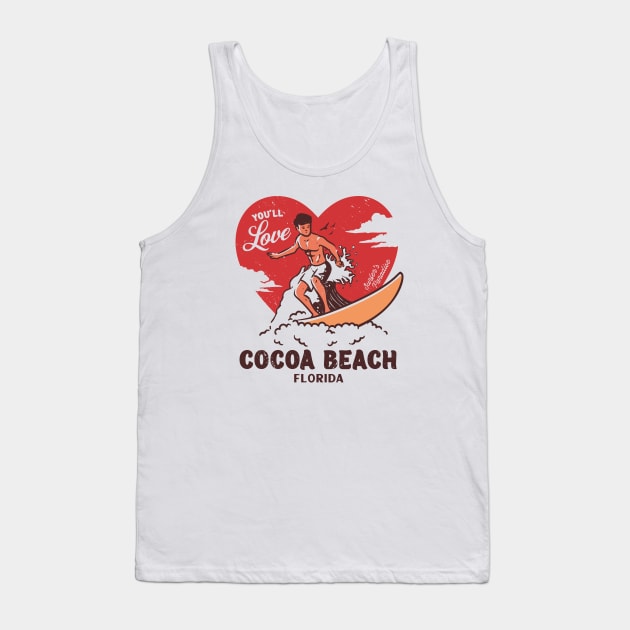 Vintage Surfing You'll Love Cocoa Beach, Florida // Retro Surfer's Paradise Tank Top by Now Boarding